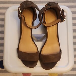 Michael Kors Olive Green Heeled Sandals.